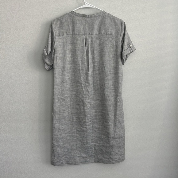 Theory Stretch Linen Shift Dress - Picture 3 of 5